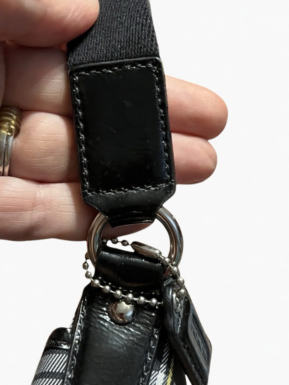 Coach Black and Red Plaid Tartan Signature Crossbody - Picture 8 of 12